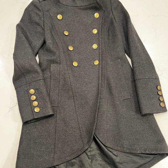 Andrew Marc Dark Gray Milla Wool Coat - Picture 2 of 5